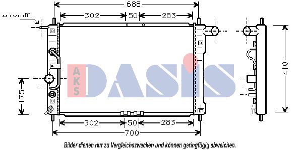 AKS DASIS Radiators, Motora dzesēšanas sistēma 510006N